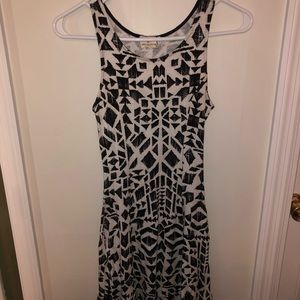 Black & White Patterned Sheath Dress